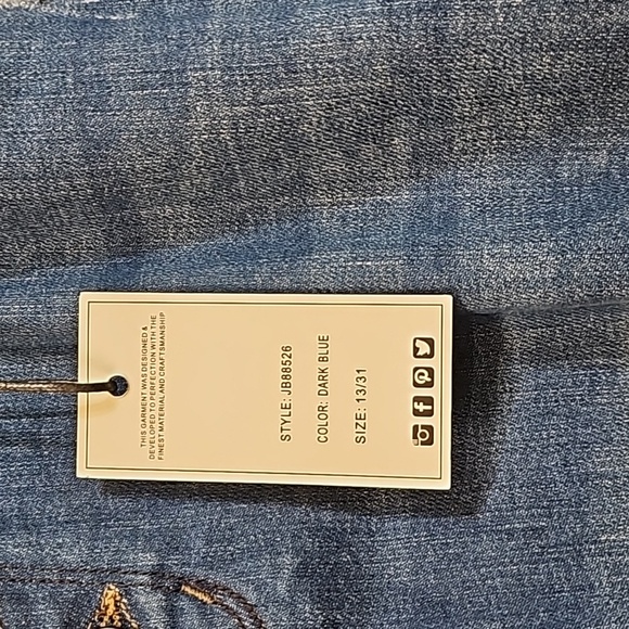 Judy Blue High Waist Zig Zag Button Fly Destroy Boyfriend 88526 - Picture 7 of 7